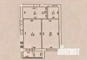 1-к квартира, вторичка, 44м2, 9/10 этаж
