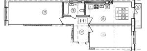 2-к квартира, вторичка, 66м2, 8/9 этаж