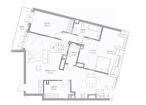 3-к квартира, вторичка, 123м2, 7/8 этаж