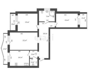 3-к квартира, вторичка, 100м2, 9/10 этаж