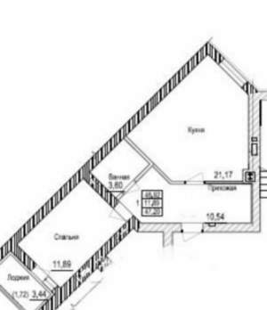 1-к квартира, вторичка, 51м2, 8/9 этаж