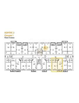 1-к квартира, вторичка, 34м2, 1/4 этаж