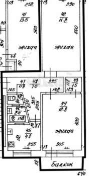 2-к квартира, вторичка, 45м2, 5/5 этаж