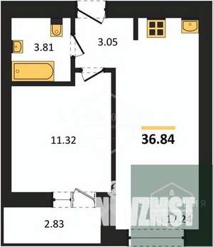 1-к квартира, вторичка, 37м2, 7/9 этаж