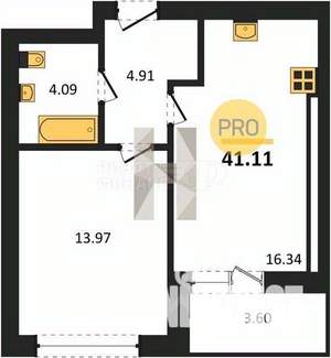 2-к квартира, вторичка, 57м2, 2/9 этаж