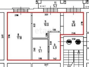2-к квартира, вторичка, 45м2, 2/4 этаж