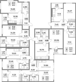 2-к квартира, вторичка, 54м2, 4/10 этаж