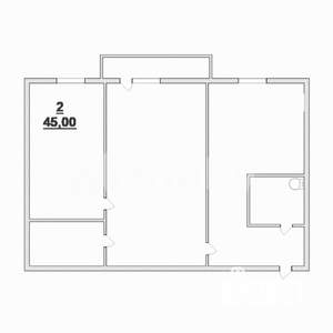 2-к квартира, вторичка, 44м2, 2/5 этаж