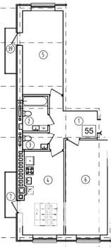 2-к квартира, строящийся дом, 70м2, 8/9 этаж