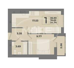 1-к квартира, вторичка, 35м2, 5/10 этаж