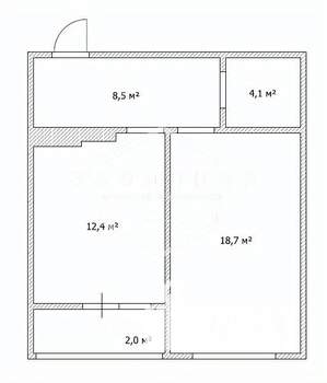1-к квартира, вторичка, 48м2, 5/10 этаж