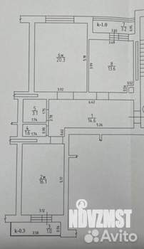 2-к квартира, вторичка, 73м2, 9/10 этаж