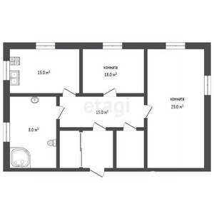 2-к квартира, вторичка, 70м2, 2/3 этаж