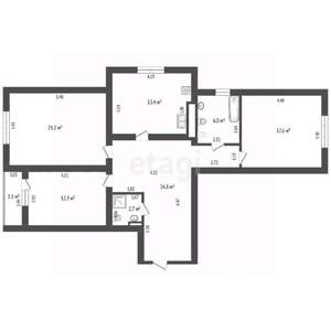 3-к квартира, вторичка, 98м2, 6/7 этаж