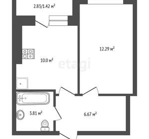 1-к квартира, сданный дом, 36м2, 2/9 этаж