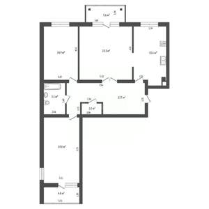 3-к квартира, вторичка, 98м2, 6/8 этаж