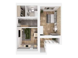 1-к квартира, вторичка, 50м2, 2/10 этаж