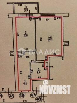 1-к квартира, вторичка, 41м2, 6/17 этаж