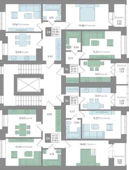 1-к квартира, вторичка, 36м2, 9/9 этаж