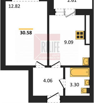 1-к квартира, вторичка, 31м2, 8/9 этаж