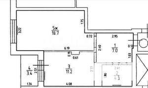1-к квартира, вторичка, 41м2, 3/17 этаж