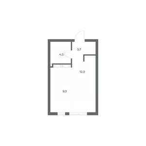 1-к квартира, вторичка, 30м2, 2/18 этаж