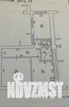 2-к квартира, вторичка, 61м2, 1/5 этаж