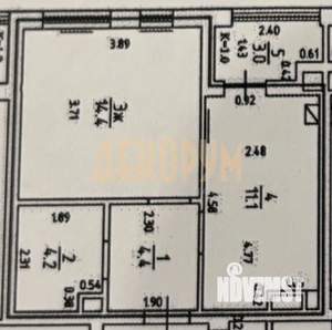 1-к квартира, вторичка, 34м2, 4/9 этаж