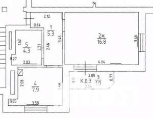 1-к квартира, вторичка, 34м2, 5/9 этаж