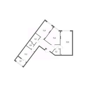 3-к квартира, вторичка, 92м2, 4/8 этаж