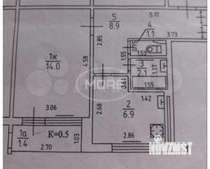 1-к квартира, вторичка, 33м2, 2/9 этаж