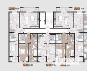 1-к квартира, строящийся дом, 48м2, 6/10 этаж