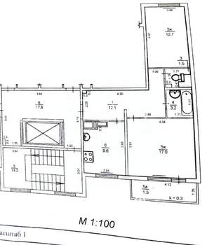 2-к квартира, вторичка, 56м2, 7/9 этаж
