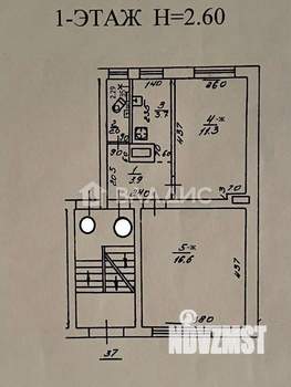 2-к квартира, вторичка, 38м2, 1/2 этаж