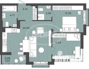 2-к квартира, вторичка, 62м2, 9/10 этаж
