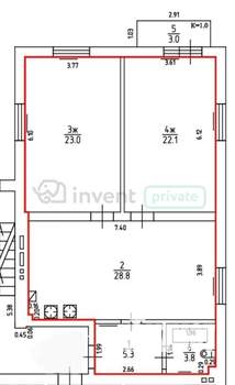 2-к квартира, вторичка, 83м2, 2/3 этаж