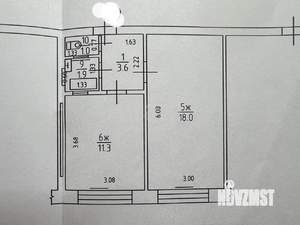 1-к квартира, вторичка, 36м2, 4/5 этаж