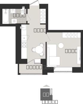 1-к квартира, вторичка, 32м2, 2/9 этаж