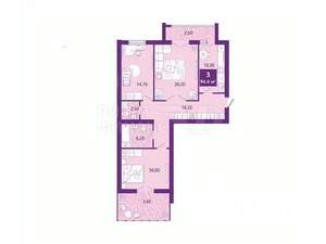 3-к квартира, вторичка, 94м2, 1/4 этаж