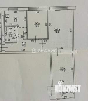 3-к квартира, вторичка, 62м2, 9/9 этаж