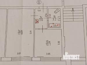 2-к квартира, вторичка, 35м2, 1/5 этаж