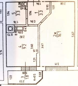 1-к квартира, вторичка, 32м2, 7/9 этаж