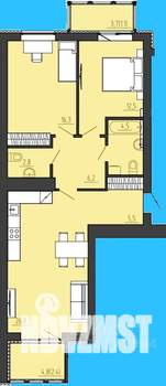 2-к квартира, вторичка, 83м2, 8/8 этаж
