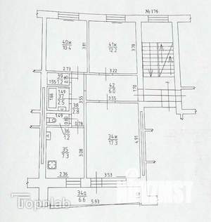 3-к квартира, вторичка, 68м2, 2/5 этаж