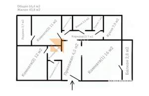 3-к квартира, вторичка, 67м2, 5/5 этаж