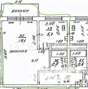 1-к квартира, вторичка, 32м2, 5/5 этаж