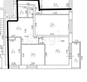 2-к квартира, вторичка, 59м2, 17/17 этаж