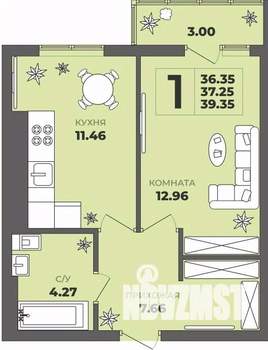 1-к квартира, вторичка, 37м2, 3/8 этаж