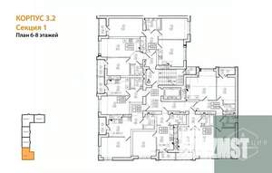 2-к квартира, вторичка, 59м2, 8/9 этаж