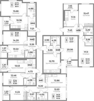1-к квартира, вторичка, 52м2, 6/10 этаж